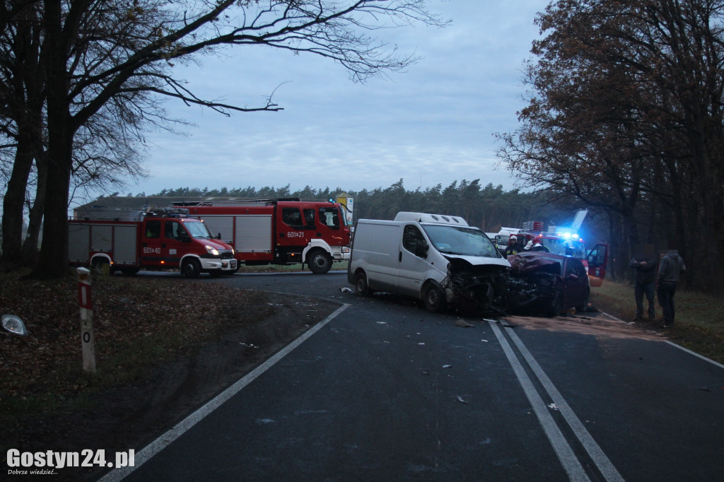 Wypadek na trasie Koszkowo - Dolsk