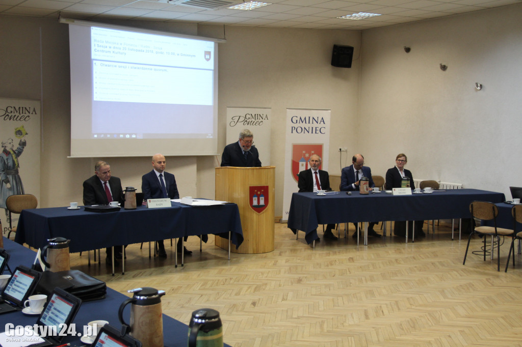 Pierwsza sesja nowej Rady Miejskiej Ponieca