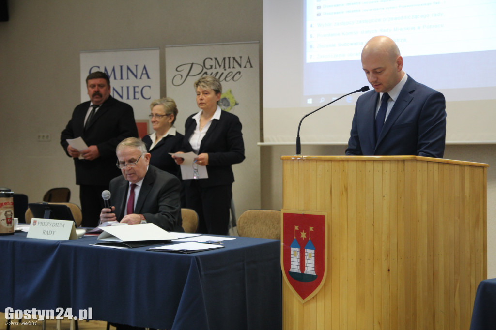 Pierwsza sesja nowej Rady Miejskiej Ponieca
