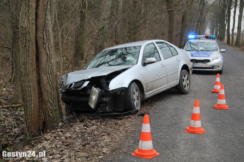 Wypadek na trasie Krzyżanki - Chwałkowo