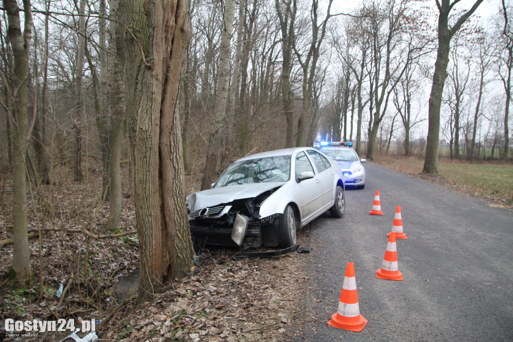 Wypadek na trasie Krzyżanki - Chwałkowo