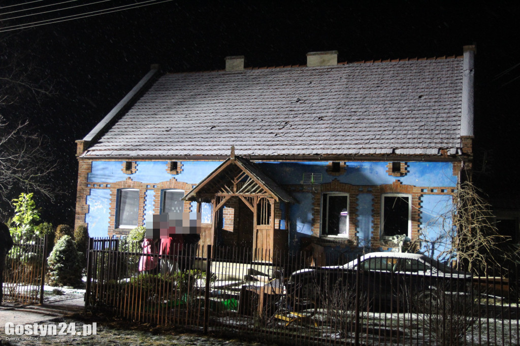 Pożar domu w Gumienicach