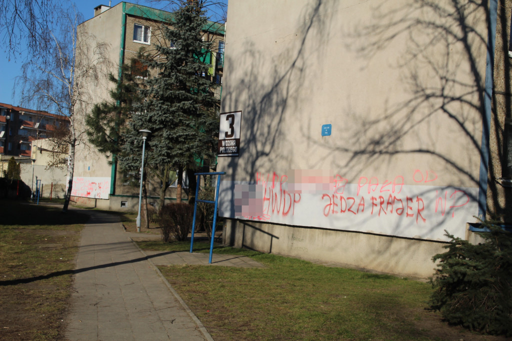 Pseudograffiti na gostyńskich blokach