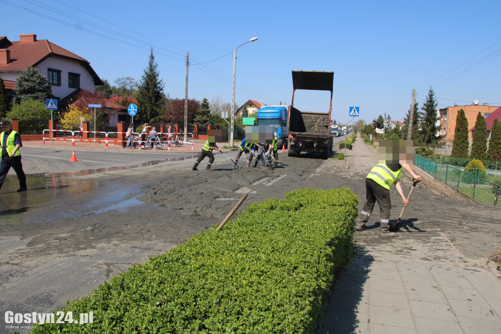 Błoto na ul. Poznańskiej w Gostyniu