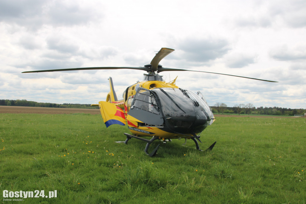 Lądowanie helikoptera LPR w Drzewcach
