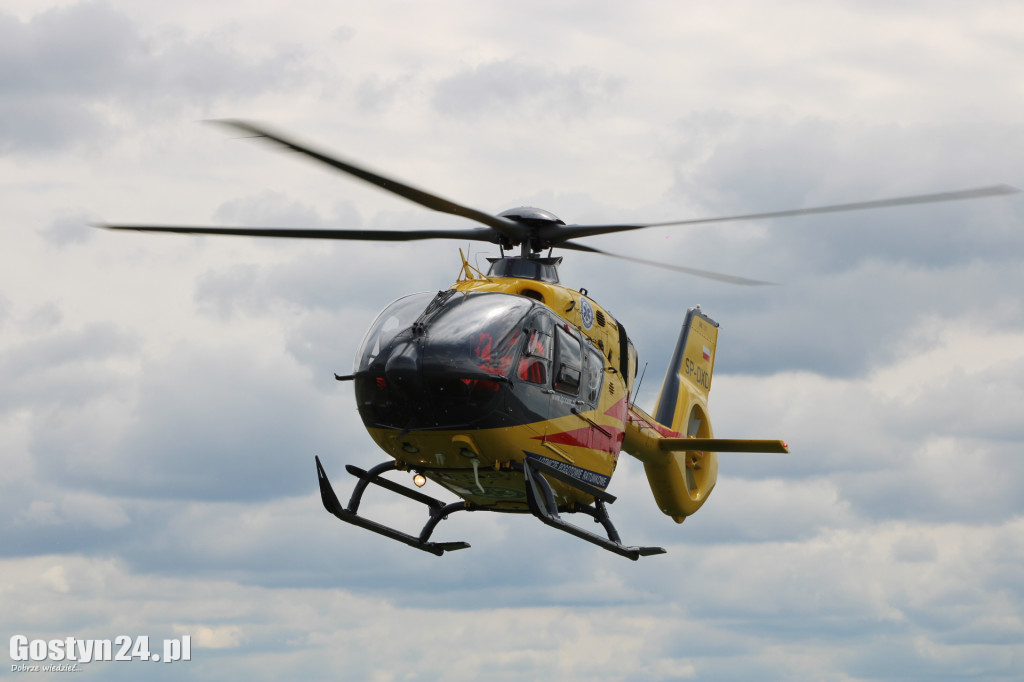 Lądowanie helikoptera LPR w Drzewcach