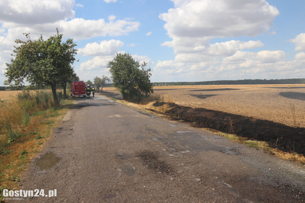Pożar zboża w Bielawach Szelejewskich