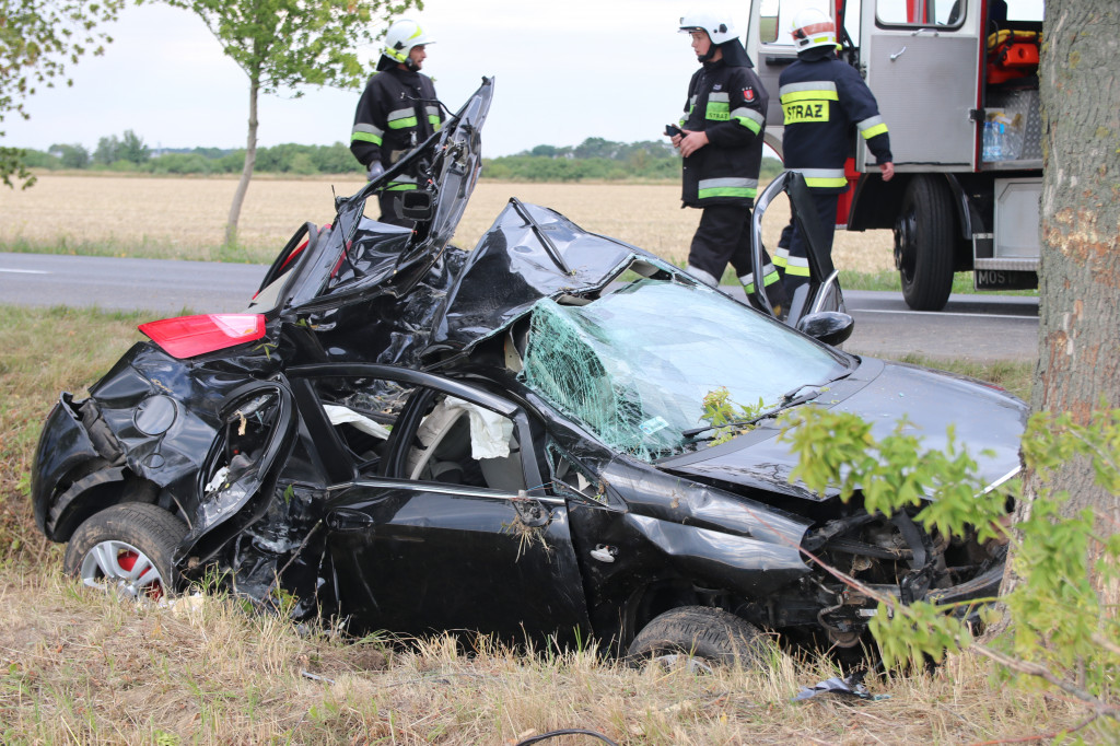 Wypadek na trasie Pogorzela - Piaski