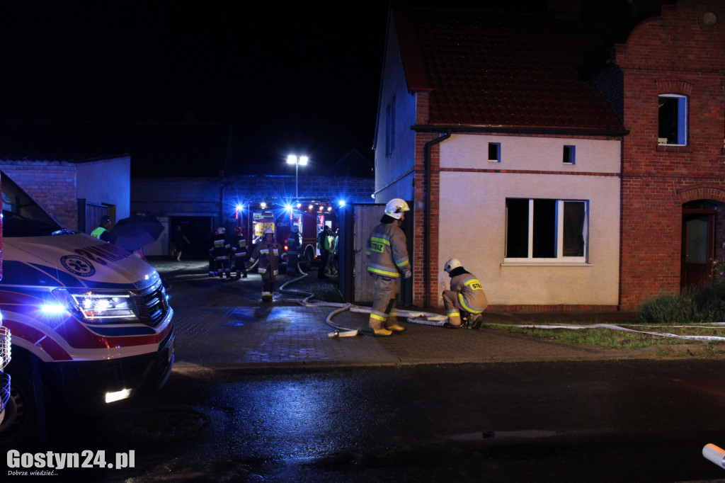 Pożar budynku jednorodzinnego w Śmiłowie