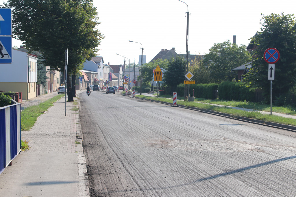 Prace drogowe na krajowej 12 w Gostyniu
