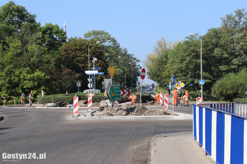 Prace drogowe na krajowej 12 w Gostyniu