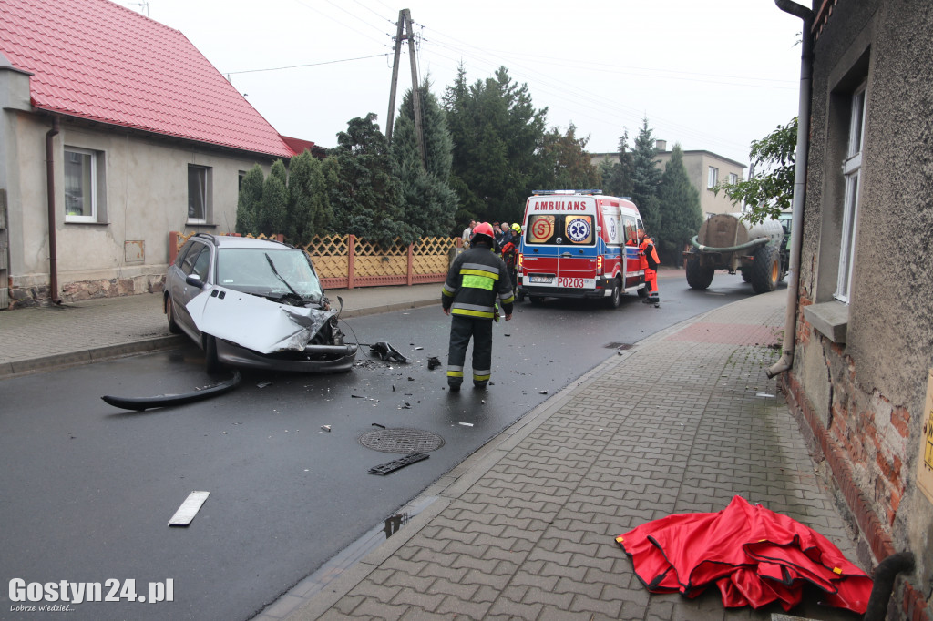 Wypadek na ul. Miejsko-Góreckiej w Krobi