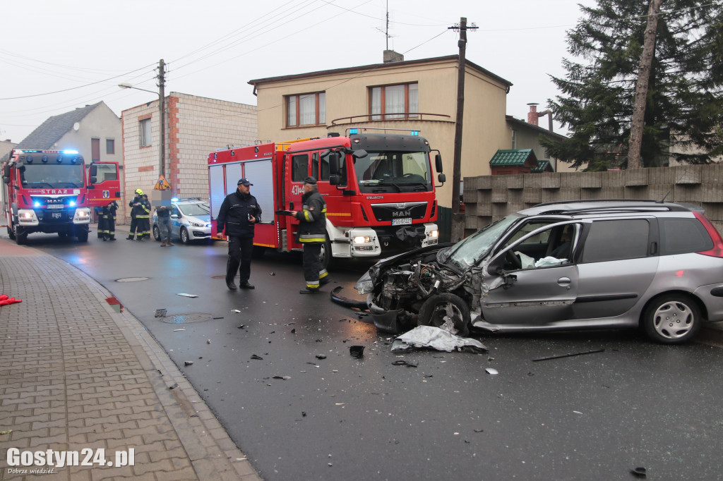 Wypadek na ul. Miejsko-Góreckiej w Krobi