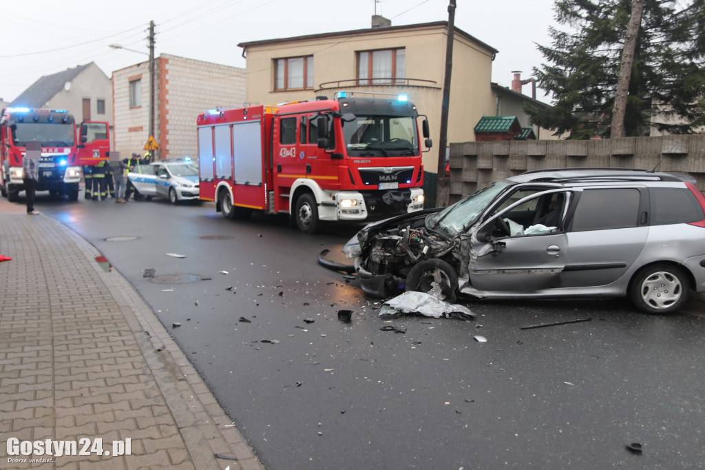 Wypadek na ul. Miejsko-Góreckiej w Krobi