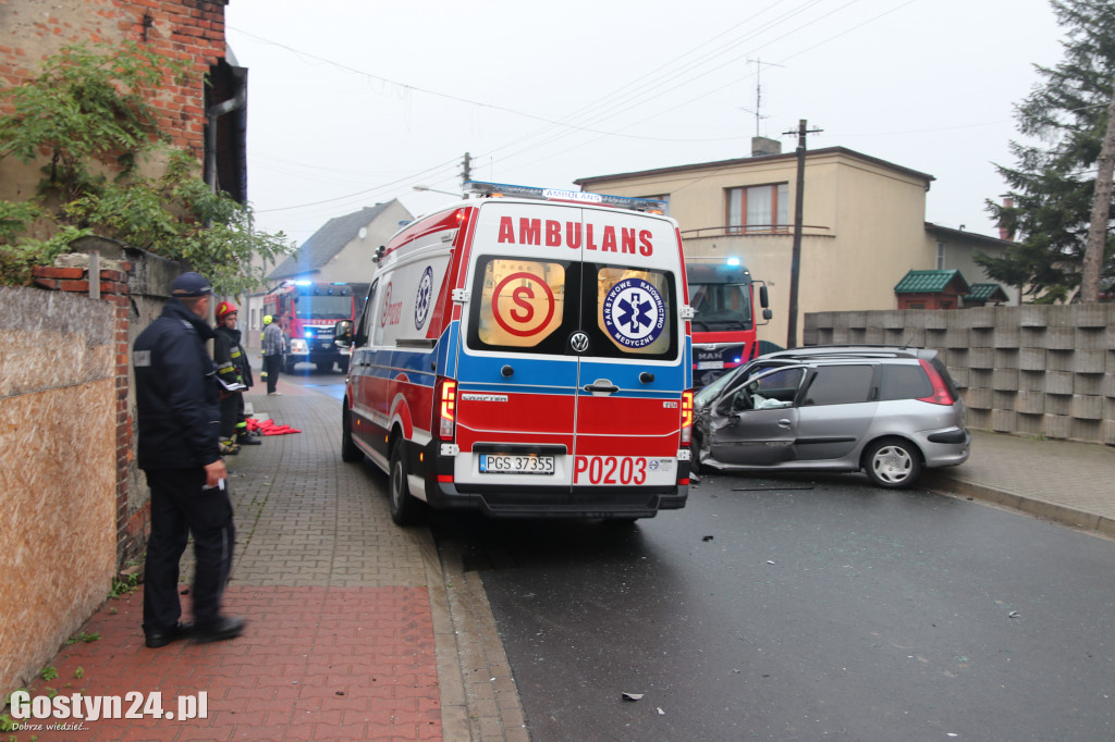 Wypadek na ul. Miejsko-Góreckiej w Krobi