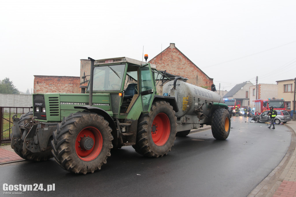Wypadek na ul. Miejsko-Góreckiej w Krobi