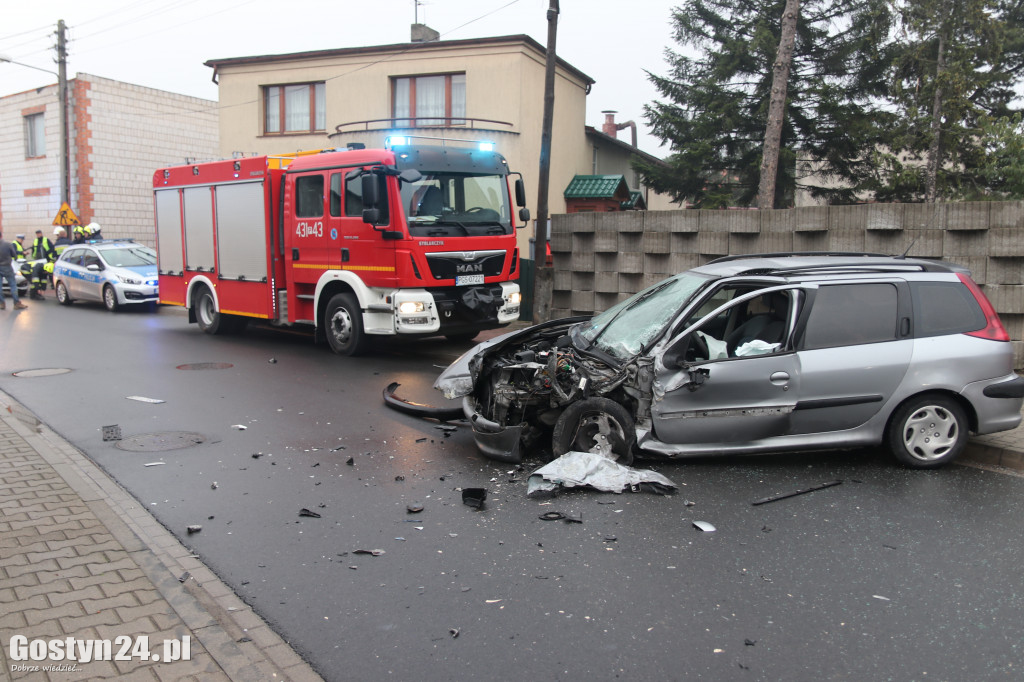 Wypadek na ul. Miejsko-Góreckiej w Krobi
