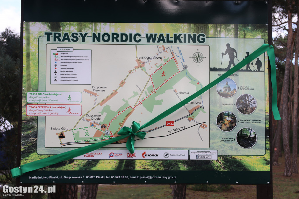 Otwarcie tras nordic walking w Piaskach