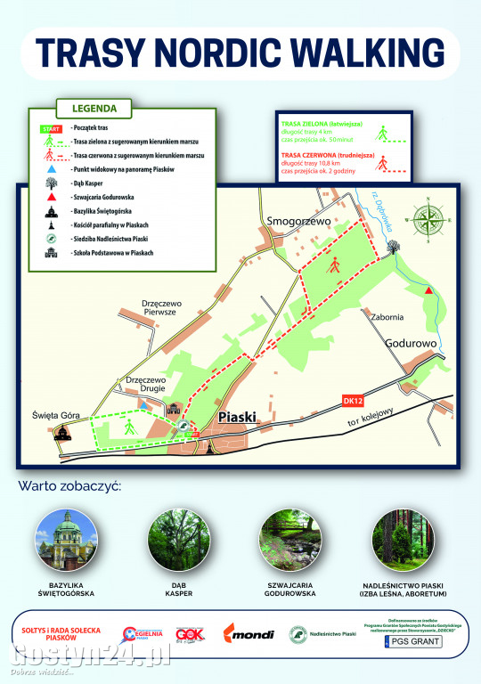 Otwarcie tras nordic walking w Piaskach