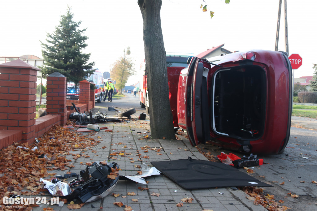 Wypadek dwóch aut w Ziółkowie