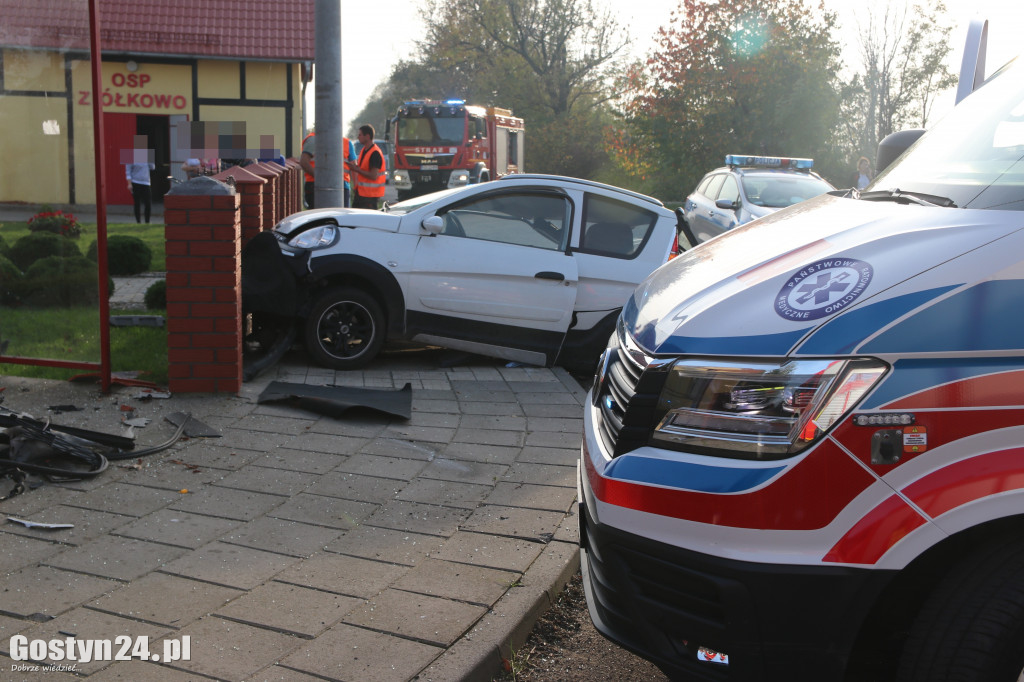 Wypadek dwóch aut w Ziółkowie