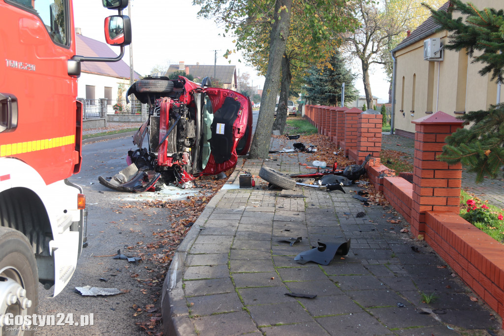 Wypadek dwóch aut w Ziółkowie