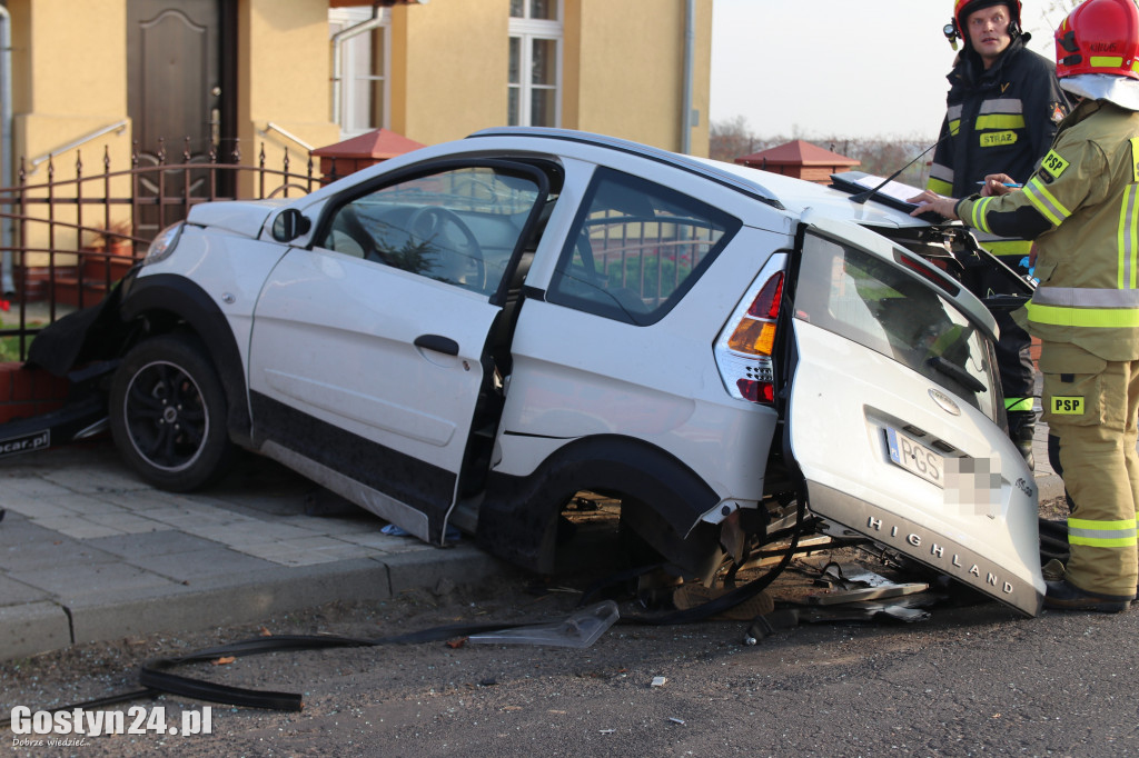 Wypadek dwóch aut w Ziółkowie