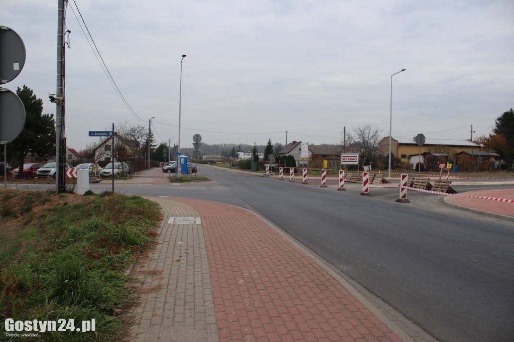 Trwa przebudowa skrzyżowania w Gostyniu