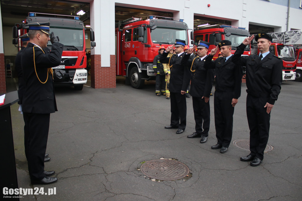 Uroczysta zbiórka w KP PSP Gostyń