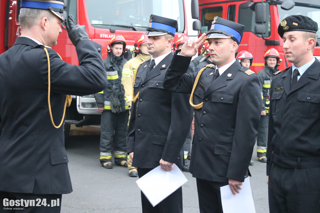 Uroczysta zbiórka w KP PSP Gostyń