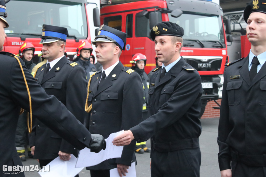 Uroczysta zbiórka w KP PSP Gostyń