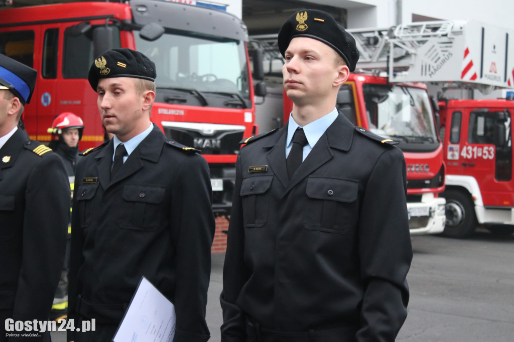 Uroczysta zbiórka w KP PSP Gostyń