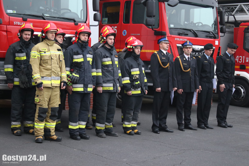Uroczysta zbiórka w KP PSP Gostyń