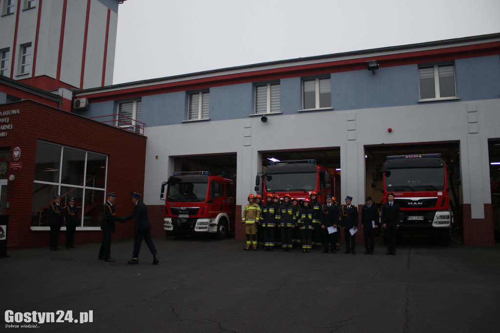 Uroczysta zbiórka w KP PSP Gostyń