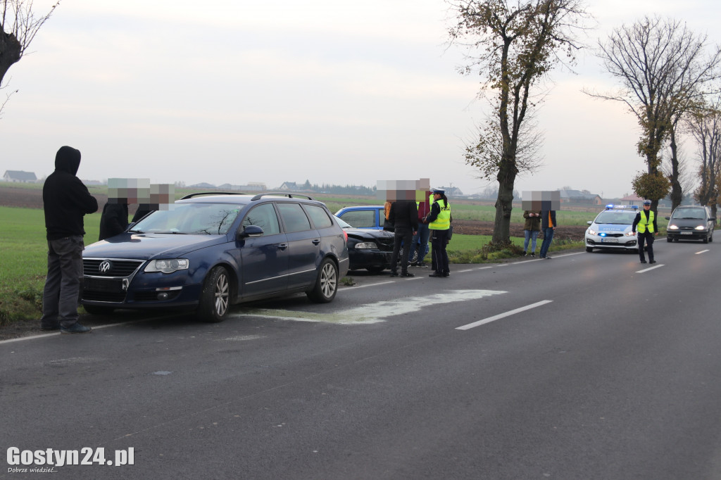 Karambol na trasie Krobia - Pudliszki