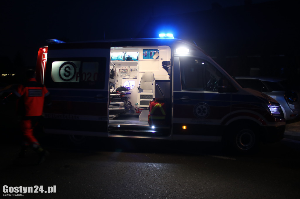 Zderzenie dwóch ciężarówek w Grabonogu
