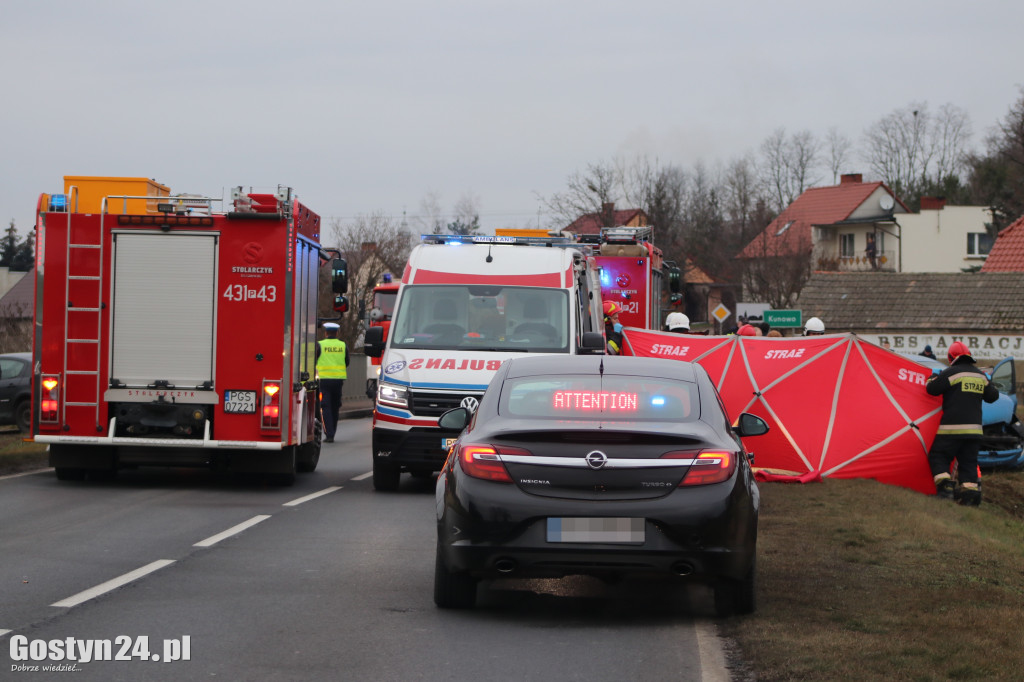 Wypadek na DW 434 Kunowo-Gostyń