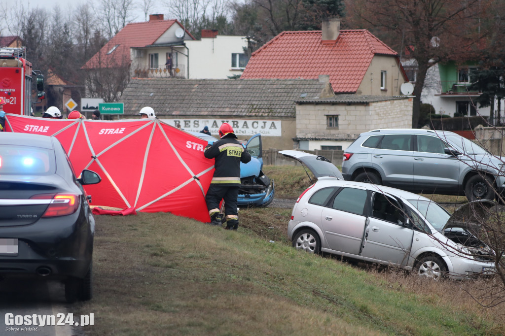 Wypadek na DW 434 Kunowo-Gostyń