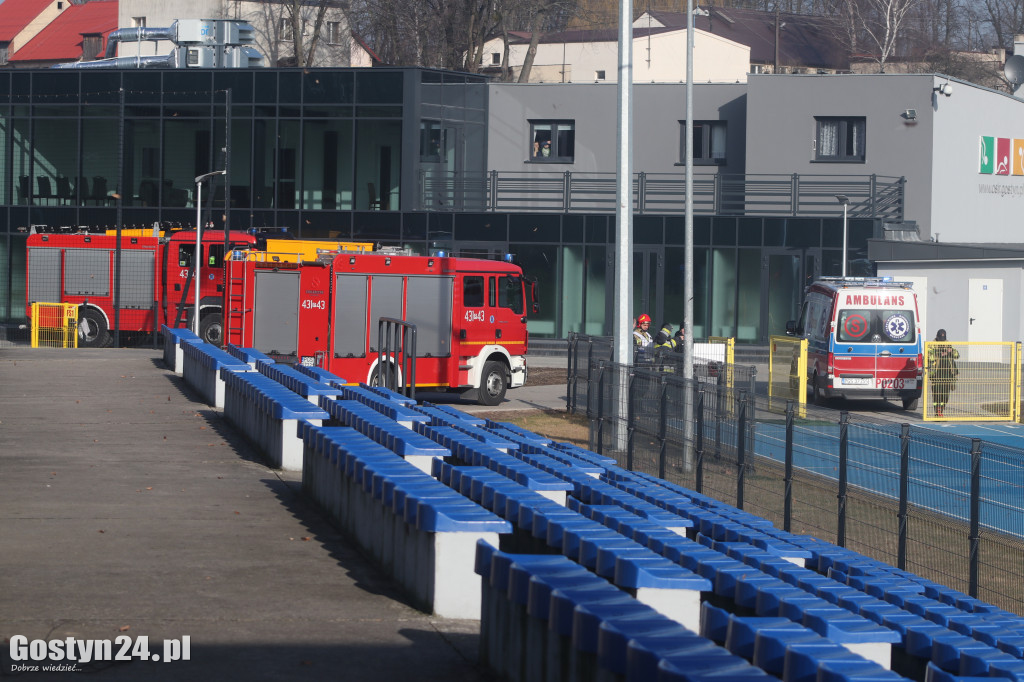 Lądowanie helikoptera LPR na gostyńskim stadionie