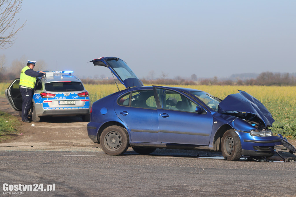 Wypadek na trasie Czajkowo - Łęka Mała