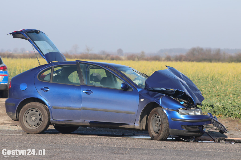 Wypadek na trasie Czajkowo - Łęka Mała
