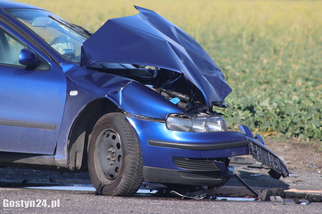 Wypadek na trasie Czajkowo - Łęka Mała