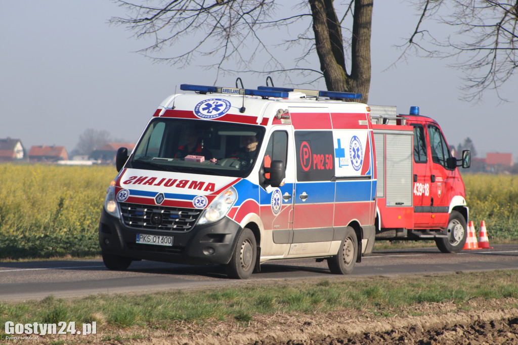 Wypadek na trasie Czajkowo - Łęka Mała