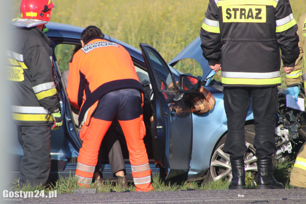 Wypadek na trasie Czajkowo - Łęka Mała