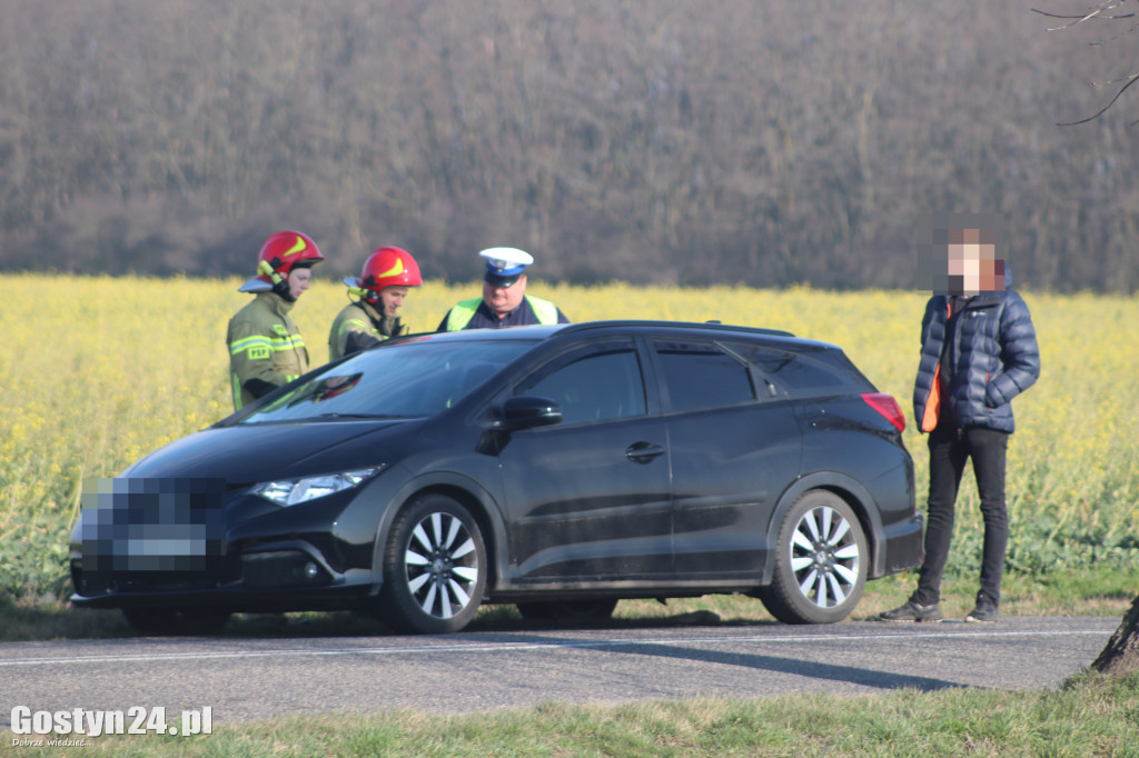 Wypadek na trasie Czajkowo - Łęka Mała