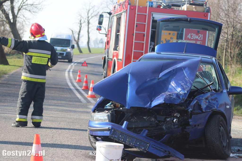 Wypadek na trasie Czajkowo - Łęka Mała