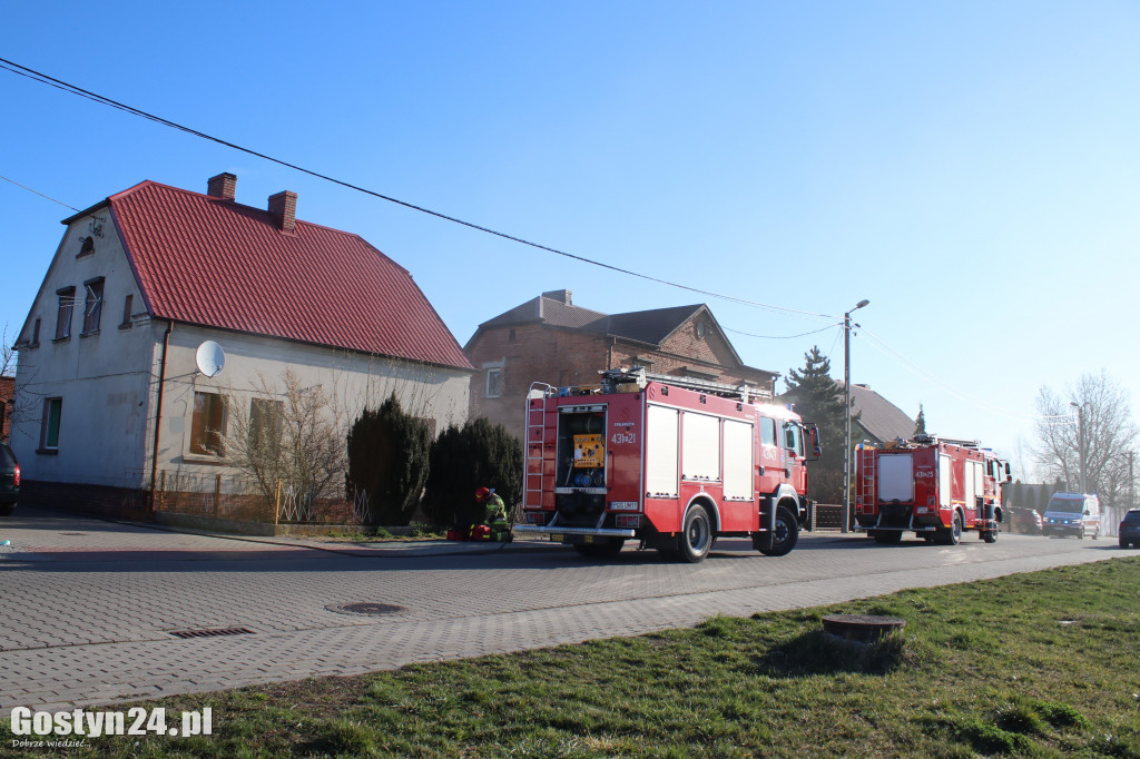 Pożar w budynku mieszkalnym w Gostyniu
