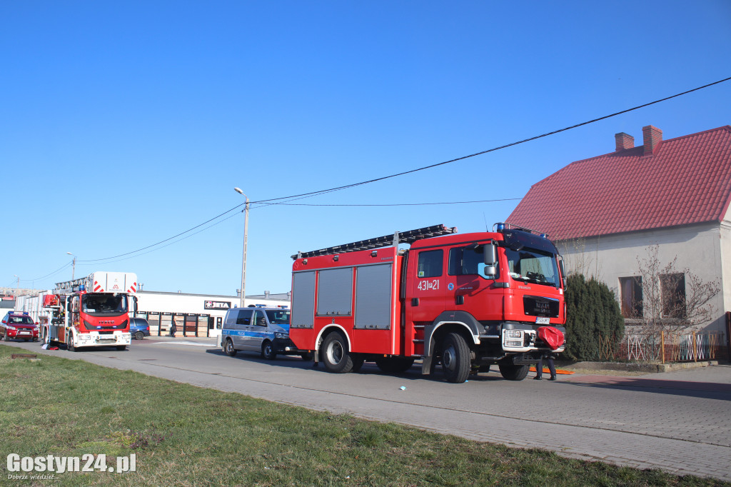 Pożar w budynku mieszkalnym w Gostyniu