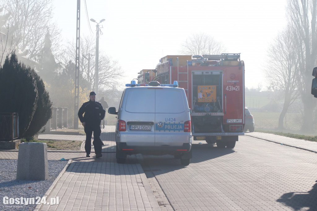 Pożar w budynku mieszkalnym w Gostyniu