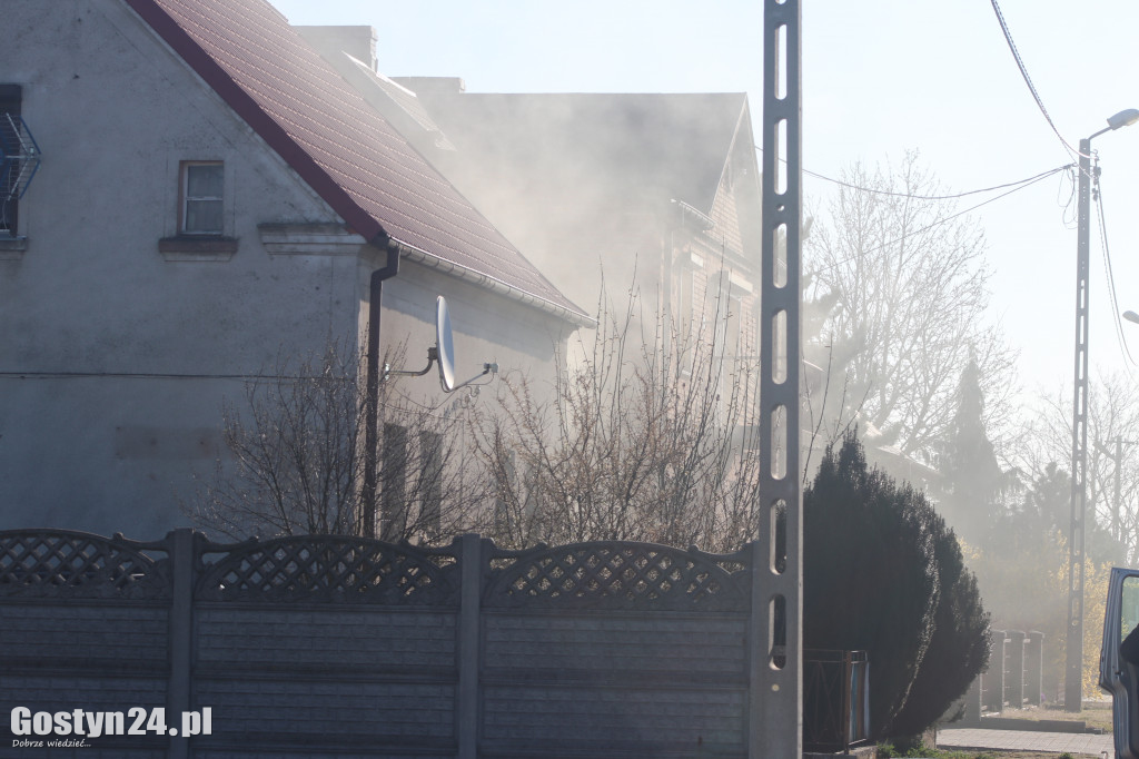 Pożar w budynku mieszkalnym w Gostyniu
